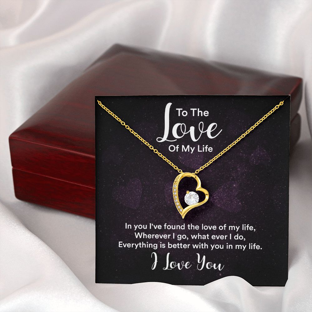 To The Love of My Life In You I've Found Forever Necklace w Message Card-Express Your Love Gifts