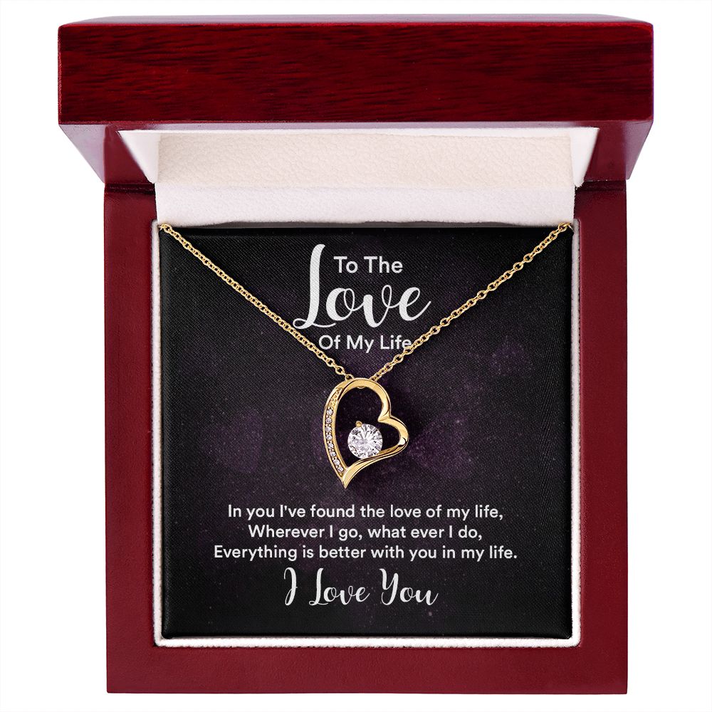 To The Love of My Life In You I've Found Forever Necklace w Message Card-Express Your Love Gifts