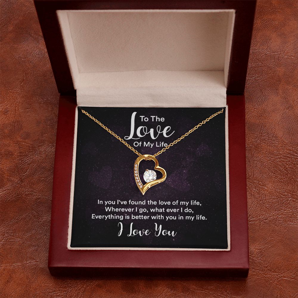 To The Love of My Life In You I've Found Forever Necklace w Message Card-Express Your Love Gifts