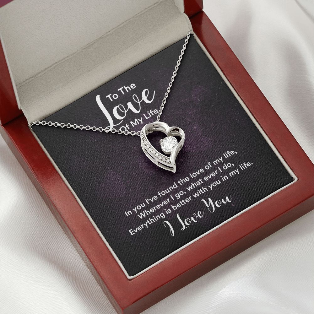 To The Love of My Life In You I've Found Forever Necklace w Message Card-Express Your Love Gifts
