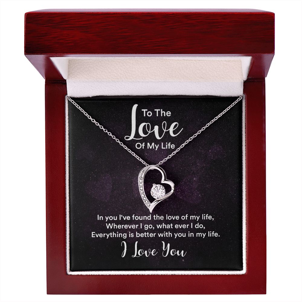 To The Love of My Life In You I've Found Forever Necklace w Message Card-Express Your Love Gifts