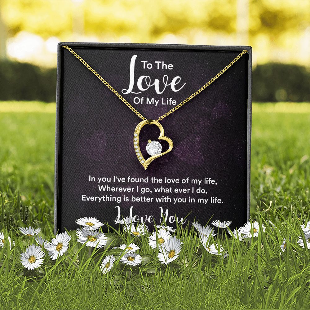 To The Love of My Life In You I've Found Forever Necklace w Message Card-Express Your Love Gifts