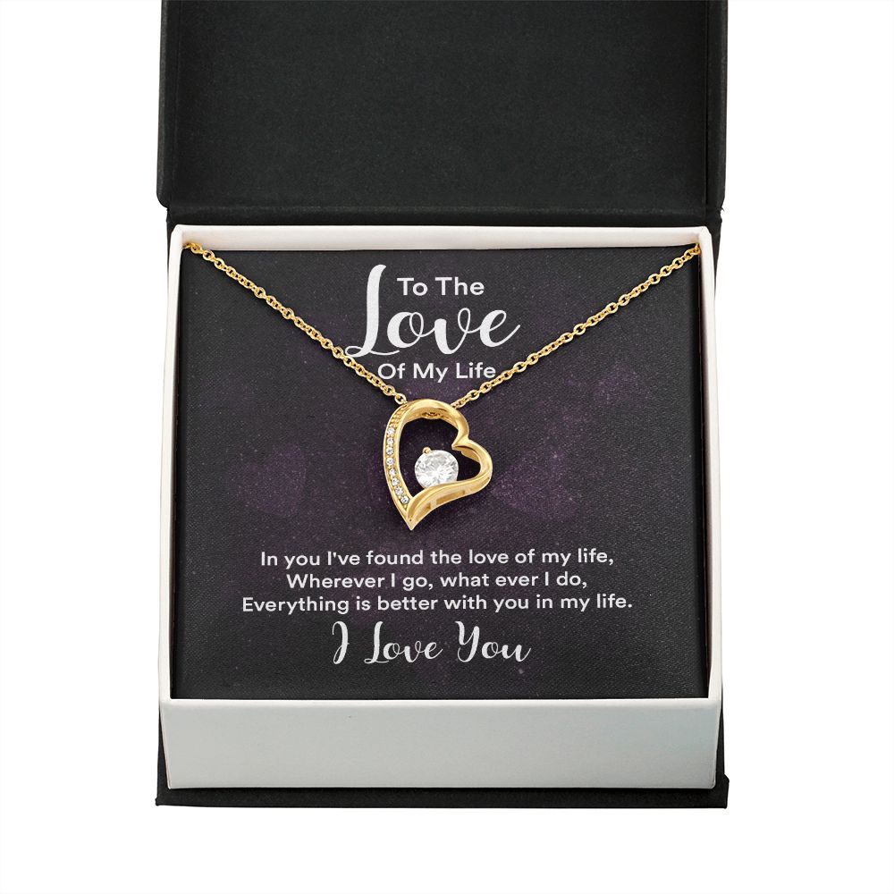 To The Love of My Life In You I've Found Forever Necklace w Message Card-Express Your Love Gifts