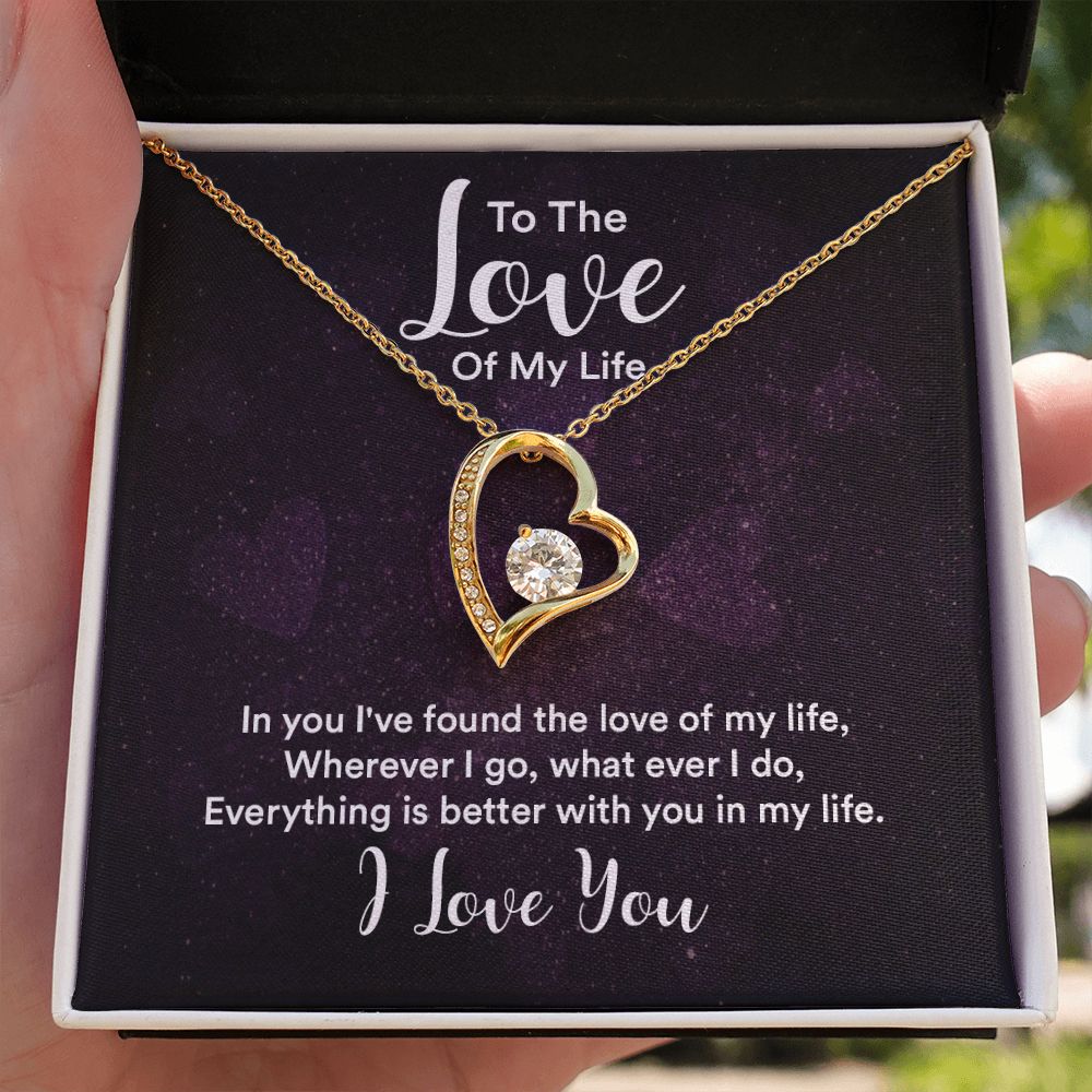 To The Love of My Life In You I've Found Forever Necklace w Message Card-Express Your Love Gifts