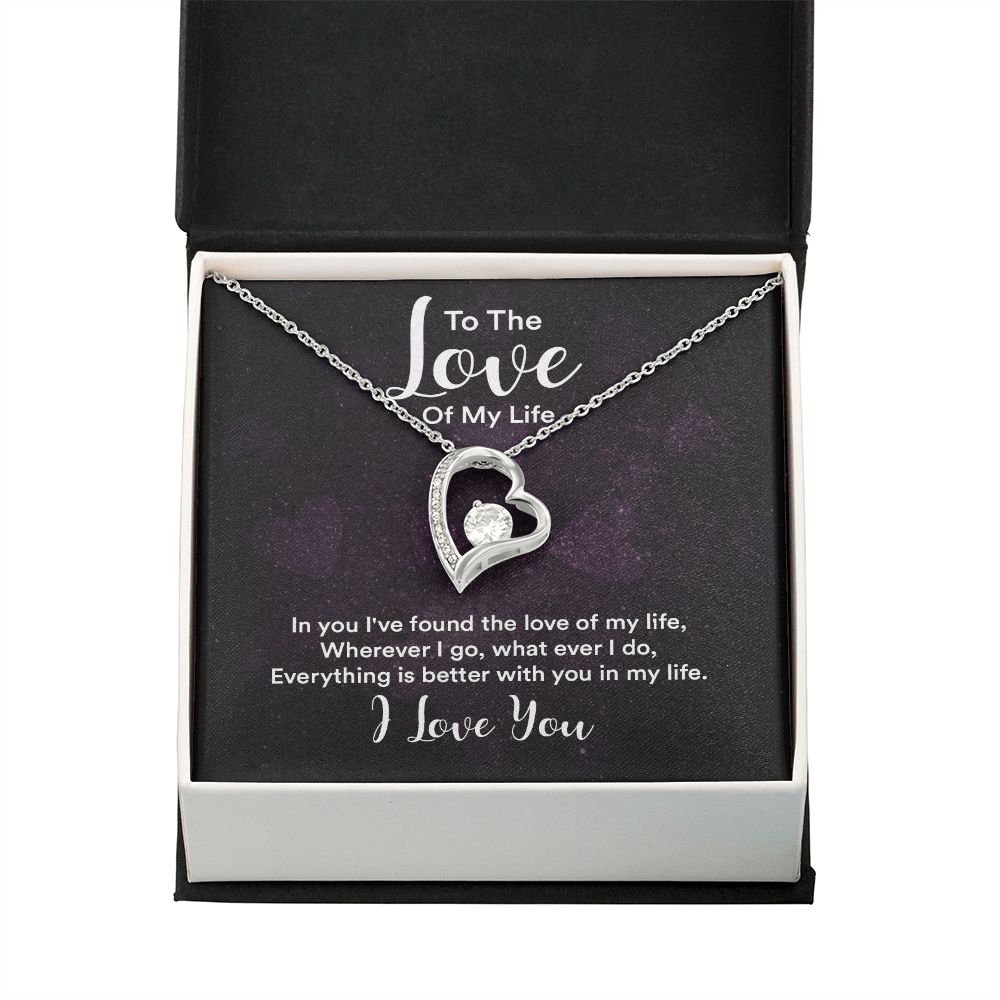 To The Love of My Life In You I've Found Forever Necklace w Message Card-Express Your Love Gifts