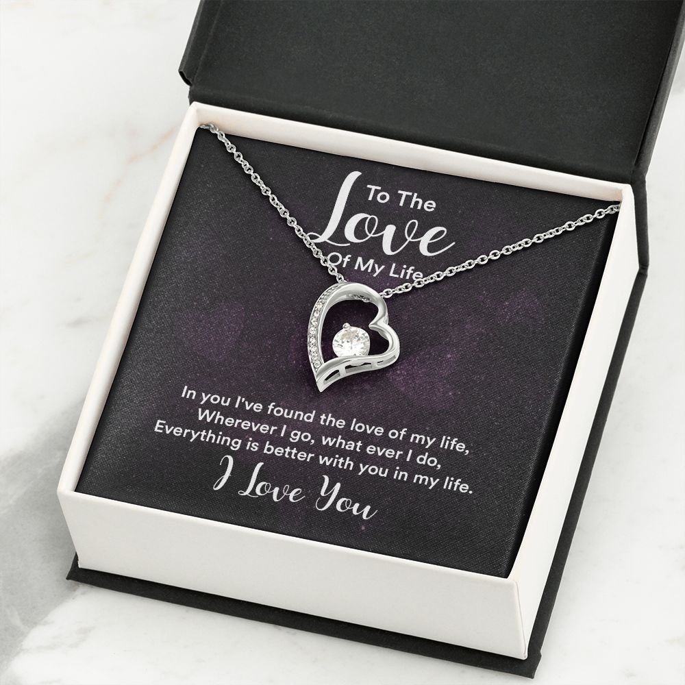 To The Love of My Life In You I've Found Forever Necklace w Message Card-Express Your Love Gifts