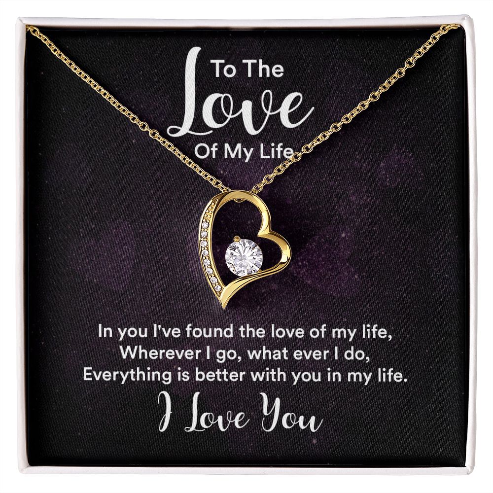 To The Love of My Life In You I've Found Forever Necklace w Message Card-Express Your Love Gifts