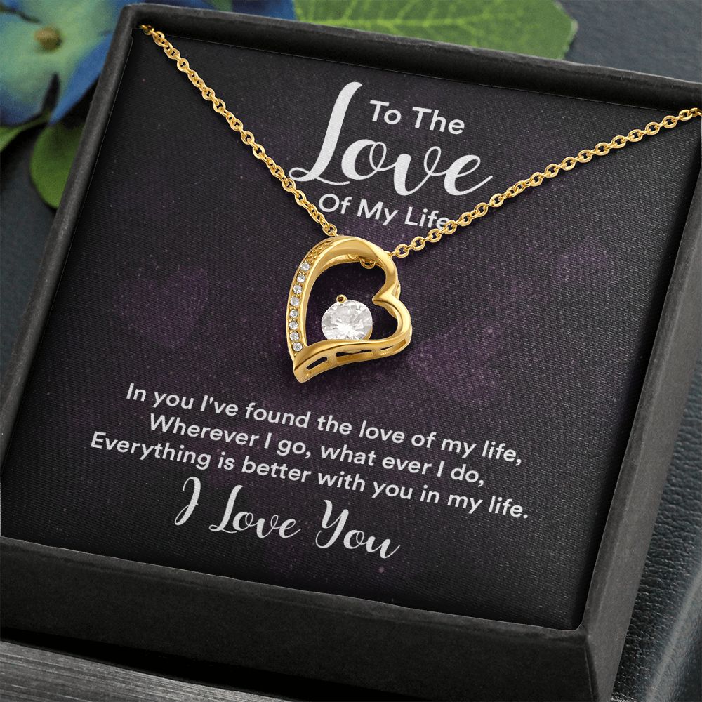 To The Love of My Life In You I've Found Forever Necklace w Message Card-Express Your Love Gifts