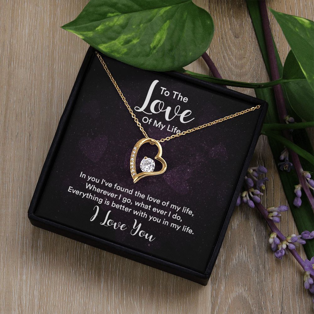 To The Love of My Life In You I've Found Forever Necklace w Message Card-Express Your Love Gifts