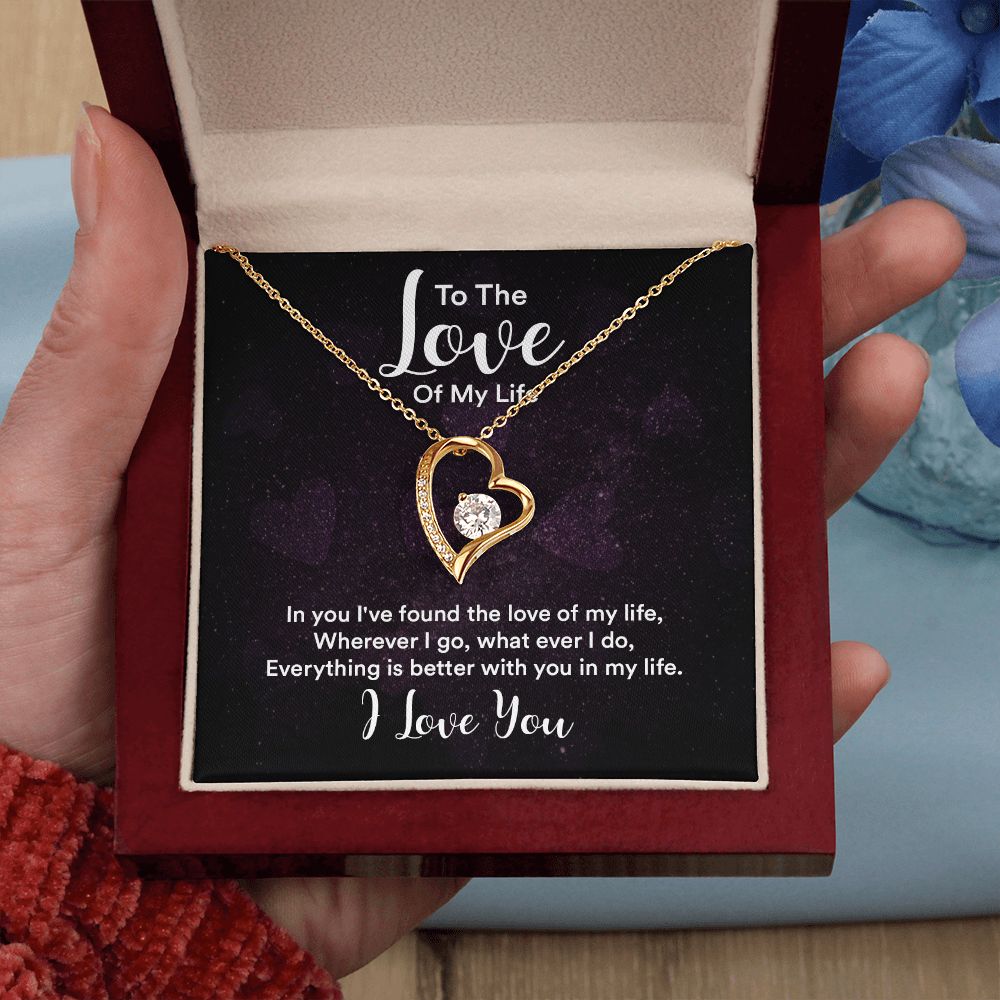 To The Love of My Life In You I've Found Forever Necklace w Message Card-Express Your Love Gifts