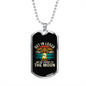 To the Moon Bitcoin Crypto Necklace Stainless Steel or 18k Gold Dog Tag 24" Chain-Express Your Love Gifts