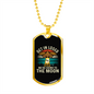 To the Moon Bitcoin Crypto Necklace Stainless Steel or 18k Gold Dog Tag 24" Chain-Express Your Love Gifts