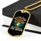 To the Moon Bitcoin Crypto Necklace Stainless Steel or 18k Gold Dog Tag 24" Chain-Express Your Love Gifts