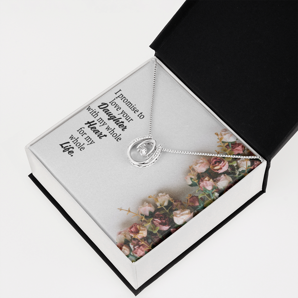 To The Mother Of The Bride My Promise Lucky Horseshoe Necklace Message Card 14k w CZ Crystals-Express Your Love Gifts