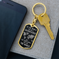 To The World You Are A Grandfather Keychain Stainless Steel or 18k Gold Dog Tag Keyring-Express Your Love Gifts
