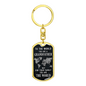 To The World You Are A Grandfather Keychain Stainless Steel or 18k Gold Dog Tag Keyring-Express Your Love Gifts