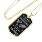 To The World You Are A Grandfather Necklace Stainless Steel or 18k Gold Dog Tag 24" Chain-Express Your Love Gifts