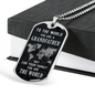 To The World You Are A Grandfather Necklace Stainless Steel or 18k Gold Dog Tag 24" Chain-Express Your Love Gifts