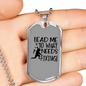 To What Needs Fixing Woodworker Dog Tag Stainless Steel or 18k Gold W 24"-Express Your Love Gifts