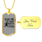 To What Needs Fixing Woodworker Dog Tag Stainless Steel or 18k Gold W 24"-Express Your Love Gifts