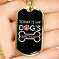 Today is My Dog's Birthday Necklace Stainless Steel or 18k Gold Dog Tag 24" Chain-Express Your Love Gifts