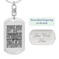 Today Of Its Strength Keychain Stainless Steel or 18k Gold Dog Tag Keyring-Express Your Love Gifts