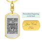 Today Of Its Strength Keychain Stainless Steel or 18k Gold Dog Tag Keyring-Express Your Love Gifts