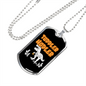 Toddler Hodler Bitcoin Crypto Necklace Stainless Steel or 18k Gold Dog Tag 24" Chain-Express Your Love Gifts