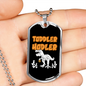 Toddler Hodler Bitcoin Crypto Necklace Stainless Steel or 18k Gold Dog Tag 24" Chain-Express Your Love Gifts