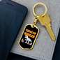 Toddler Hodler Crypto Keychain Stainless Steel or 18k Gold Dog Tag Keyring-Express Your Love Gifts