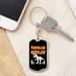 Toddler Hodler Crypto Keychain Stainless Steel or 18k Gold Dog Tag Keyring-Express Your Love Gifts