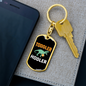 Toddler Hodler Dinosaur Crypto Keychain Stainless Steel or 18k Gold Dog Tag Keyring-Express Your Love Gifts
