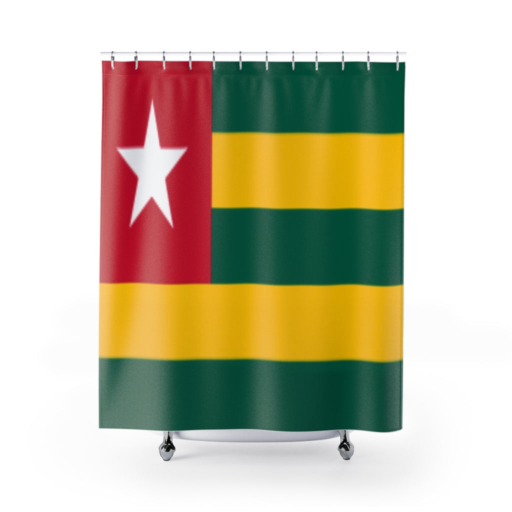 Togo Flag Stylish Design 71" x 74" Elegant Waterproof Shower Curtain for a Spa-like Bathroom Paradise Exceptional Craftsmanship-Express Your Love Gifts