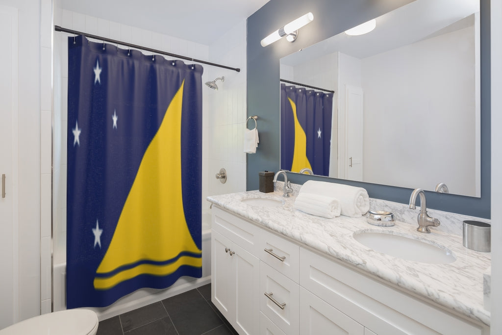 Tokelau Flag Stylish Design 71" x 74" Elegant Waterproof Shower Curtain for a Spa-like Bathroom Paradise Exceptional Craftsmanship-Express Your Love Gifts