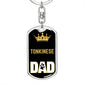 Tonkinese Cat Dad King Keychain Stainless Steel or 18k Gold-Express Your Love Gifts