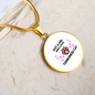 Tonkinese Cat Girl Circle Necklace Stainless Steel or 18k Gold 18-22"-Express Your Love Gifts