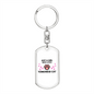 Tonkinese Cat Girl Keychain Stainless Steel or 18k Gold Dog Tag Keyring-Express Your Love Gifts