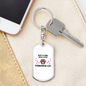 Tonkinese Cat Girl Keychain Stainless Steel or 18k Gold Dog Tag Keyring-Express Your Love Gifts