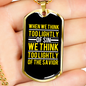 Too Lightly Of The Savior Christian Necklace Stainless Steel or 18k Gold Dog Tag 24" Chain-Express Your Love Gifts