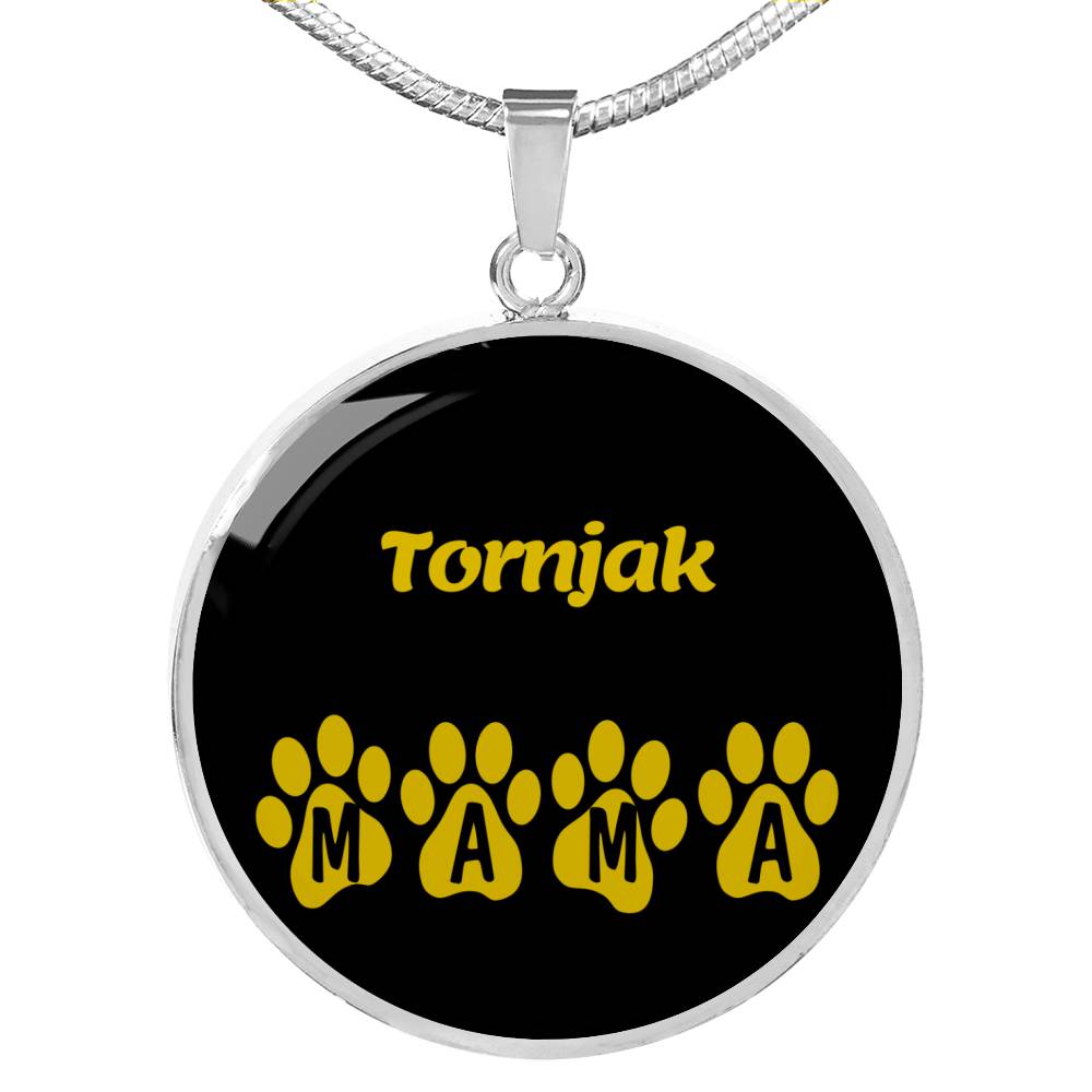 Tornjak Mama Circle Necklace Stainless Steel or 18k Gold 18-22" Dog Owner Lover-Express Your Love Gifts