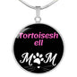 Tortoiseshell Cat Mom Necklace Circle Pendant Stainless Steel or 18k Gold 18-22"-Express Your Love Gifts