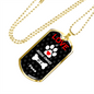 Tosa Love Is Stainless Steel or 18k Gold Dog Tag 24" Chain-Express Your Love Gifts