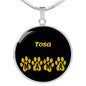 Tosa Mama Circle Necklace Stainless Steel or 18k Gold 18-22" Dog Owner Lover-Express Your Love Gifts