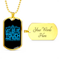 Touch And Agree Christian Necklace Stainless Steel or 18k Gold Dog Tag 24" Chain-Express Your Love Gifts