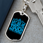 Touch And Agree Matthews 18:19-20 Blue Keychain Stainless Steel or 18k Gold Dog Tag Keyring-Express Your Love Gifts