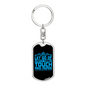 Touch And Agree Matthews 18:19-20 Blue Keychain Stainless Steel or 18k Gold Dog Tag Keyring-Express Your Love Gifts