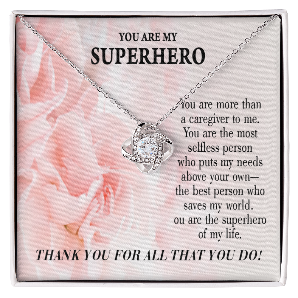 Touching Gift For Caregivers Healthcare Medical Worker Nurse Appreciation Gift Infinity Knot Necklace Message Card-Express Your Love Gifts