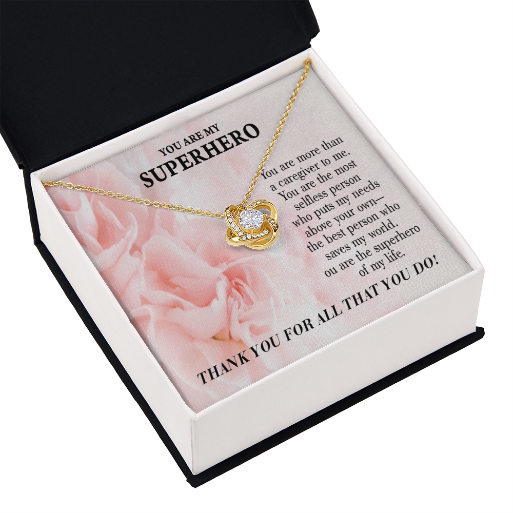 Touching Gift For Caregivers Healthcare Medical Worker Nurse Appreciation Gift Infinity Knot Necklace Message Card-Express Your Love Gifts