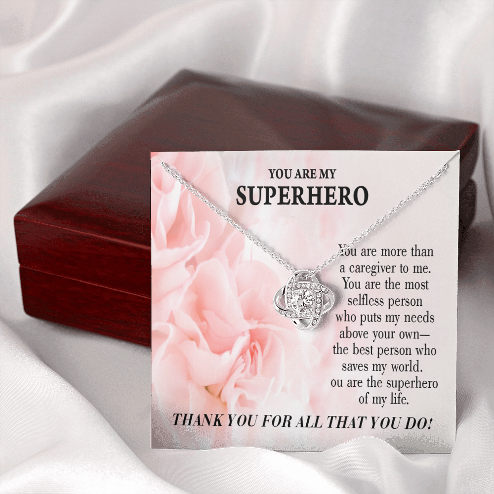 Touching Gift For Caregivers Healthcare Medical Worker Nurse Appreciation Gift Infinity Knot Necklace Message Card-Express Your Love Gifts