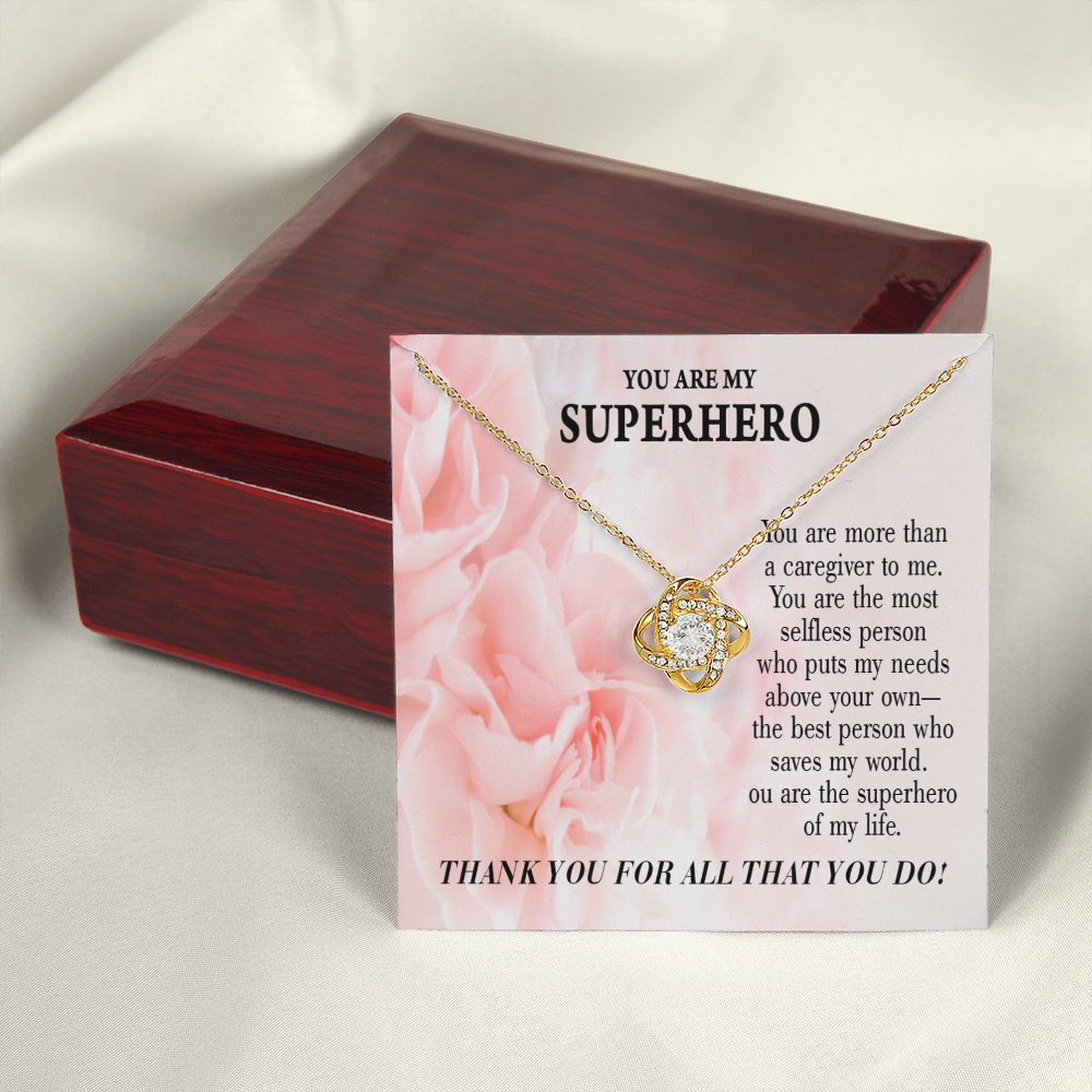 Touching Gift For Caregivers Healthcare Medical Worker Nurse Appreciation Gift Infinity Knot Necklace Message Card-Express Your Love Gifts
